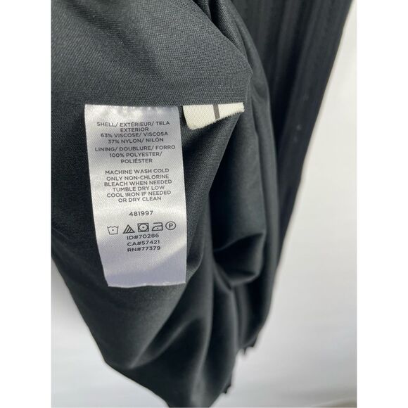 Ann Taylor Pointelle Flounce Black Sweater Dress Medium - Picture 4 of 4